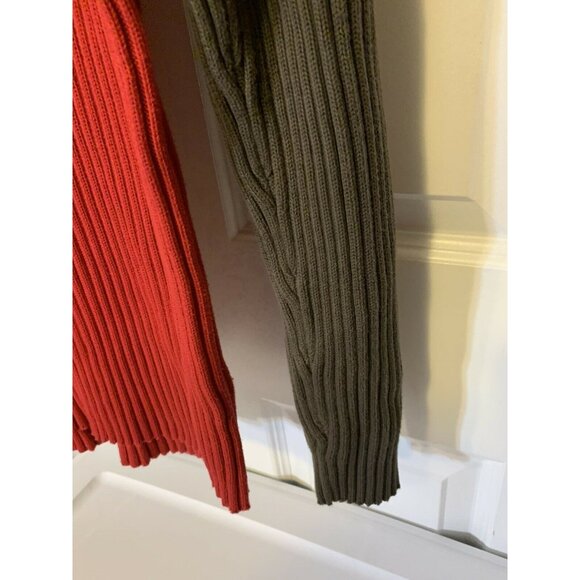 Vintage 80'S Angelo Litrico Italy Designers Brand Sz XXXL Red Orange 1/4 Zip - Picture 6 of 6
